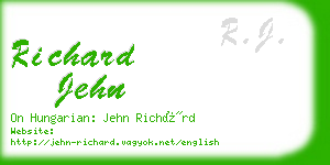 richard jehn business card